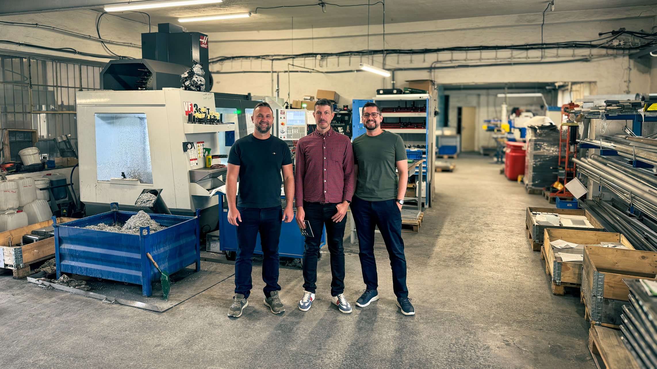 The founders of Weldia in a workshop